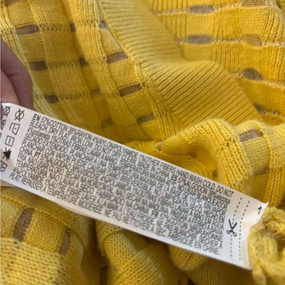 Forever 21 Yellow Cropped Cardigan Women's Sweater Sz Small - Picture 6 of 6